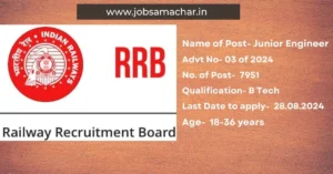 RRB JE Recruitment 2024